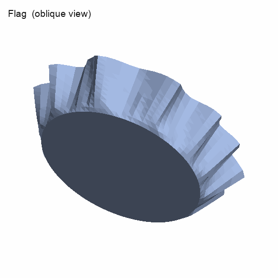Flag drape oblique